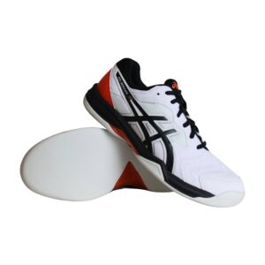 Asics Gel-Dedicate 6 Indoor tennisschoenen heren wit/oranje -