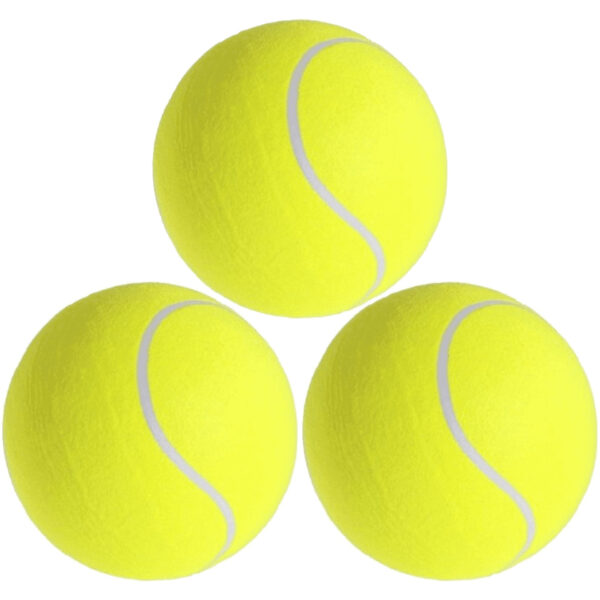 3x Mega tennisballen XXL geel 22 cm speelgoed/sportartikelen -