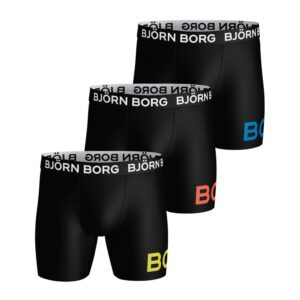 Bjorn Borg LA Performance boxershort 3-pack heren zwart/blauw/geel/oranje -