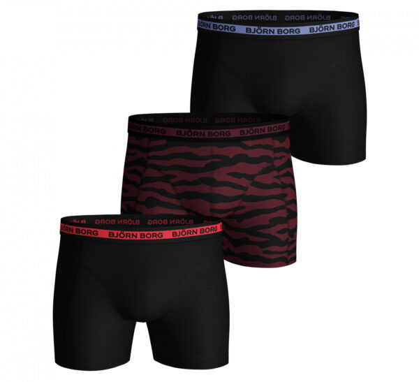 Björn Borg Tiger Sammy boxershorts heren zwart/bordeaux -