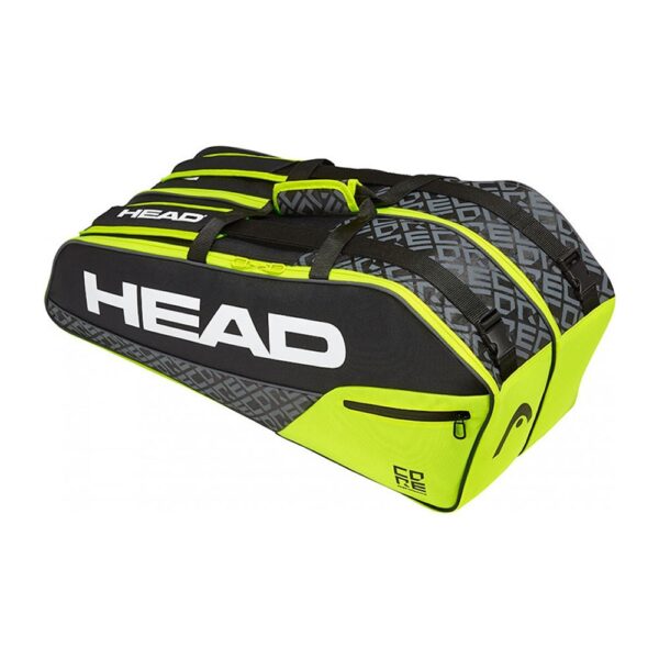 Head Core Combi tennistas 6 rackets unisex geel/zwart -