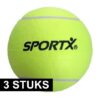 3x Jumbo super grote tennisballen XXL 22 cm -