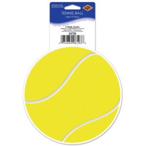 Tennisbal vinyl decoratie sticker 13 cm -