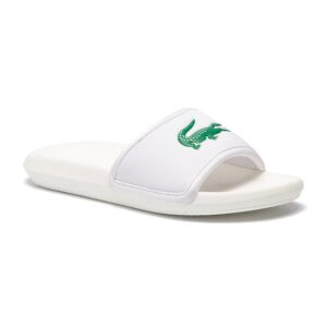 Lacoste Croco Slide slippers heren wit/groen -