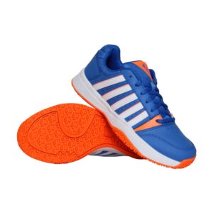K-Swiss Court Smash Omni tennisschoenen jongens blauw/wit/oranje -