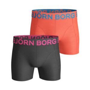 Björn Borg Core Neon boxershort 2-pack heren zwart/oranje -