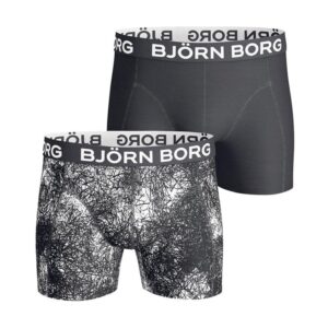 Björn Borg Scribble boxershorts 2-pack heren zwart/wit -