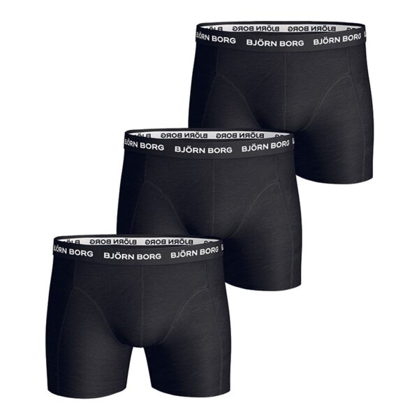 Björn Borg Solids boxershorts 3-pack heren zwart -
