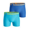 Björn Seasonal Solids boxershorts 2-pack heren blauw/aqua -