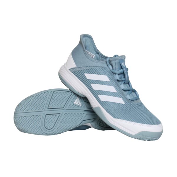 adidas Adizero Club tennisschoenen meisjes licht blauw/wit -