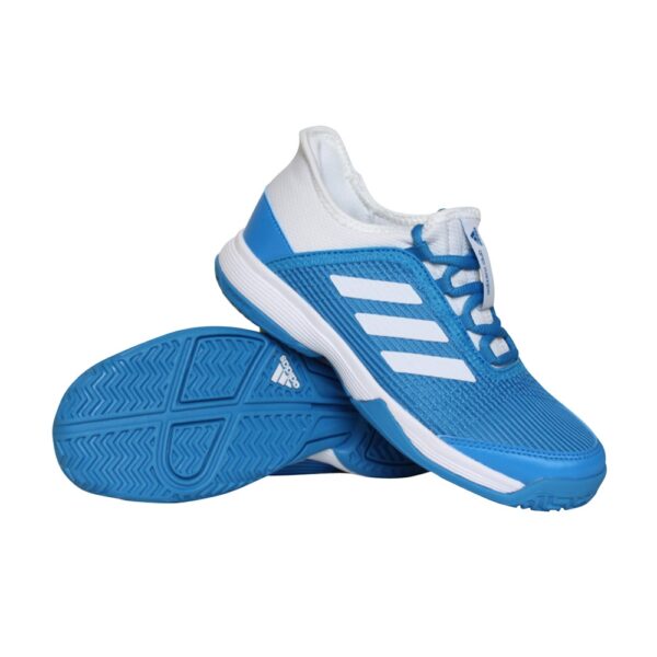 adidas Adizero Club tennisschoenen meisjes blauw/wit -