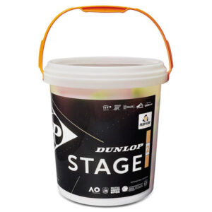 Dunlop mini tennisbal Stage 2 rubber/vilt oranje/geel 60 stuks -