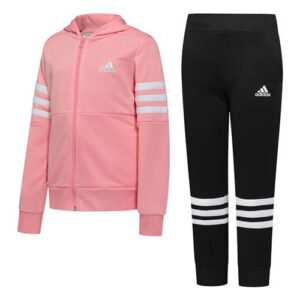 adidas Pes trainingspak meisjes roze/zwart -