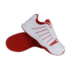 K-Swiss Court Smash Strap Omni tennisschoenen kinderen wit/rood -
