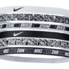 Nike Printed elastische haarbanden 6-pack unisex wit/zwart -