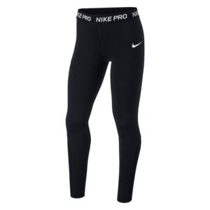 Nike Pro tight lang meisjes zwart/wit -