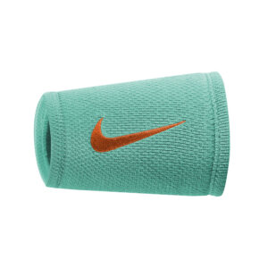 Nike brede polsbanden 2 stuks turquoise/oranje -