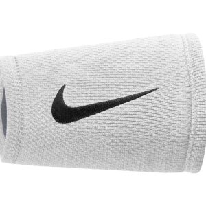 Nike Dri-Fit Stealth brede polsbanden 2 stuks wit/zwart -